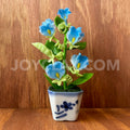 Blue Sweet Pea Small Mini Cute Clay Flower Hand Sculpted
