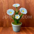 Light Blue Daisy Small Mini Cute Clay Flower Hand Sculpted