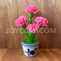 Pink Carnation Small Mini Cute Clay Flower Hand Sculpted