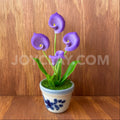 Purple Calla Lily Small Mini Cute Clay Flower Hand Sculpted