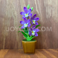 Purple Cymbidium Orchid Small Mini Cute Clay Flower Hand Sculpted
