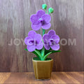Purple Vanda Orchid Small Mini Cute Clay Flower Hand Sculpted