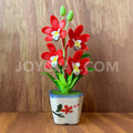 Red Cymbidium Orchid Small Mini Cute Clay Flower Hand Sculpted
