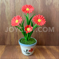 Red Daisy Small Mini Cute Clay Flower Hand Sculpted