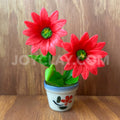 Red Gerbera Daisy Small Mini Cute Clay Flower Hand Sculpted