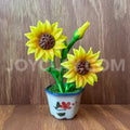 Sunflower Small Mini Cute Clay Flower Hand Sculpted
