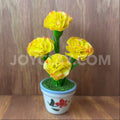 Yellow Carnation Small Mini Cute Clay Flower Hand Sculpted