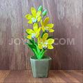 Yellow Cymbidium Orchid Small Mini Cute Clay Flower Hand Sculpted